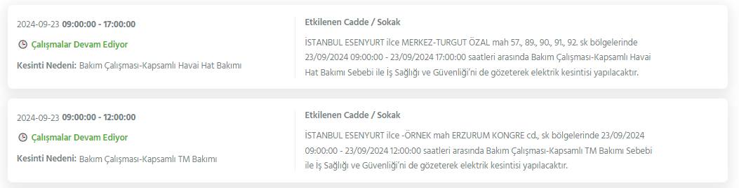 BEDAŞ duyurdu! İstanbul'un 22 ilçesinde elektrik kesintileri yaşanacak 16